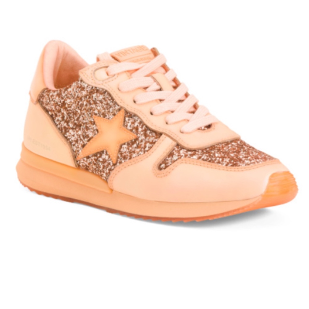 NWT New Vintage Havana Leather Splendid Sneakers With Embellishments